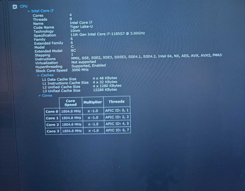 Dell Latitude 5520 i7-1185G7 16GB RAM 512GB SSD No Power Adapter READ!  Lap200