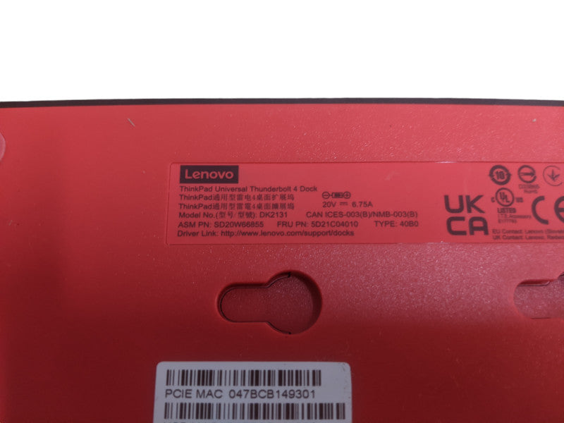 Lenovo ThinkPad universal Thunderbolt 4 dock | 40B0 docking Station | DDK2131 Q