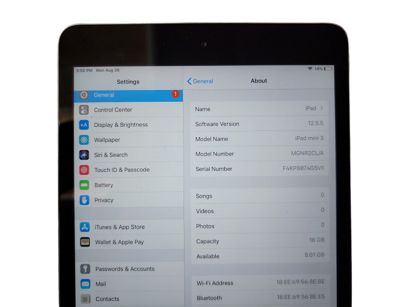 Apple iPad Mini 3 - 64GB - Gray (*