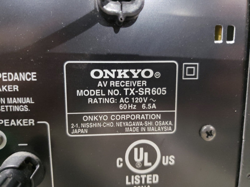 Onkyo TX-SR605 - 5.1 Ch HDMI Home Theater Surround Sound Receiver Stereo Sys