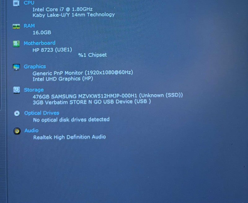 HP EliteBook 840 G7 Intel Core i7-10510U@1.8GHz 16GB RAM 512GB SSD  Lap200