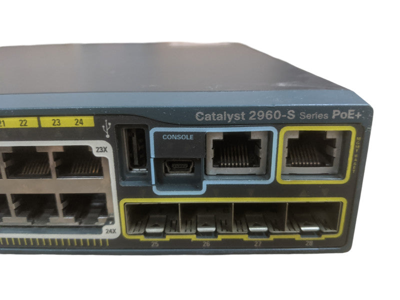 Cisco WS-2960S-24pS-L V02 | 24 Port Gigabit PoE w/ 4x SFP Network Switch