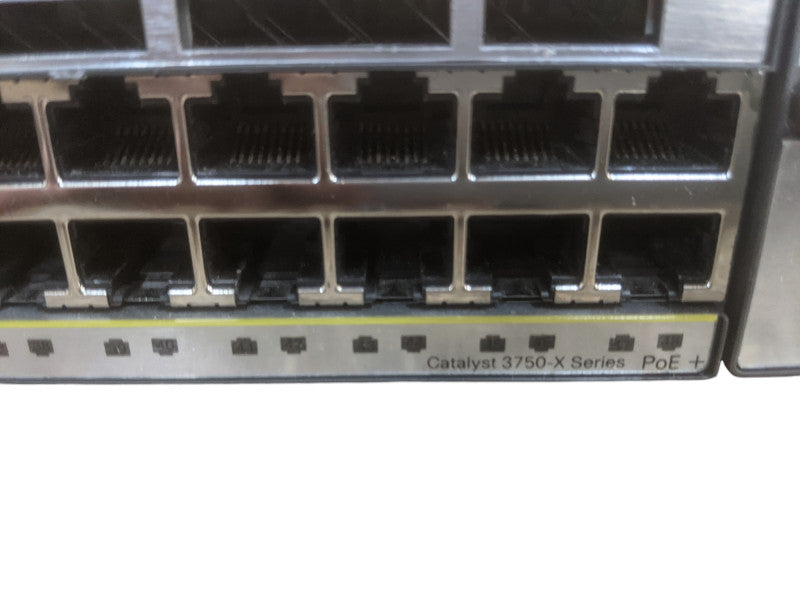 Cisco WS-C3750X-48PF-L | 48-Port PoE+ Gigabit Switch | 1x 1100W PSU Q