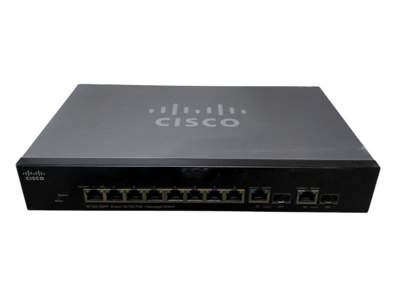 Cisco Systems SF302-08PP Ethernet Network 8-Port 10/100 PoE+