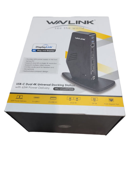 WAVLINK USB-C Dual 4K Universal Docking Station WL-UG69PD5 &