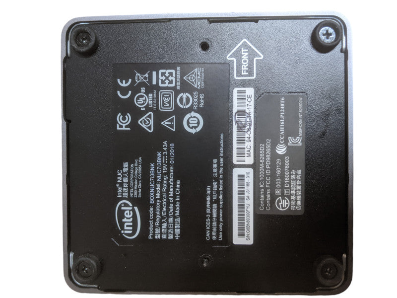 Intel NUC | NUC7i3BNK | Core i3-7100U | 8 GB DDR4 | No HDD