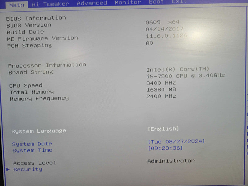 Custom PC ASUS PRIME 8250M-C intel core i5-7500 @ 3.40ghz 16GB RAM 512GB NVMe !
