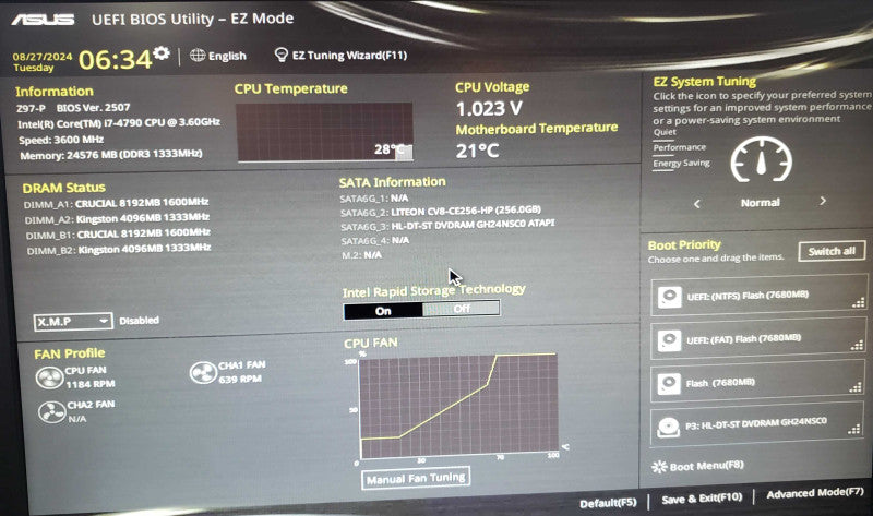 Cooler Master Custom PC i7-4790 CPU 3.6GHz| 24GB RAM | 500GB SSD | 2GB NVDIA GeForce GTX 760