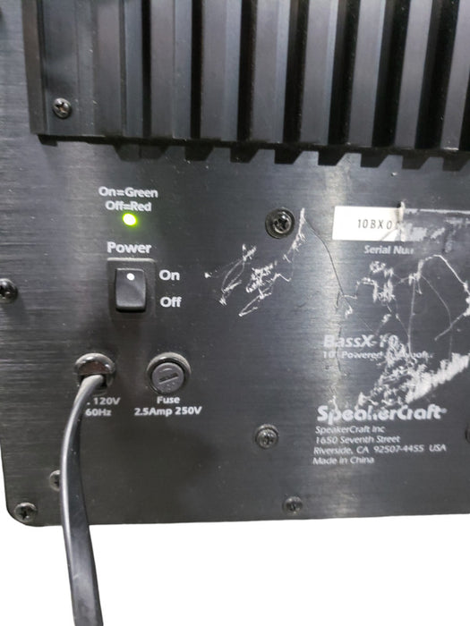 SpeakeCraft BassX-10 Powered Subwoofer - For Parts