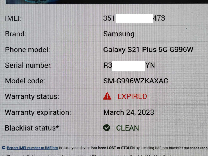 Samsung Galaxy S21 Plus 5G G996W smart phone, READ _