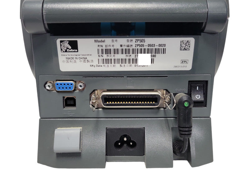 Zebra ZP 505 Thermal Label Printer ZP505-0503-0020, READ _