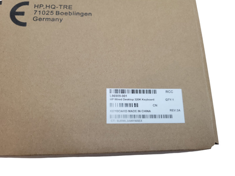 HP Wired Desktop 320K USB Keyboard L96909-001 Q%