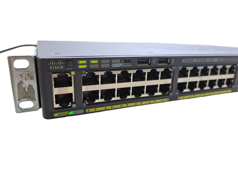 Cisco WS-C2960X-48FPS-L V02 | 48 Port Gigabit PoE+ 740W Switch | 4x SFP