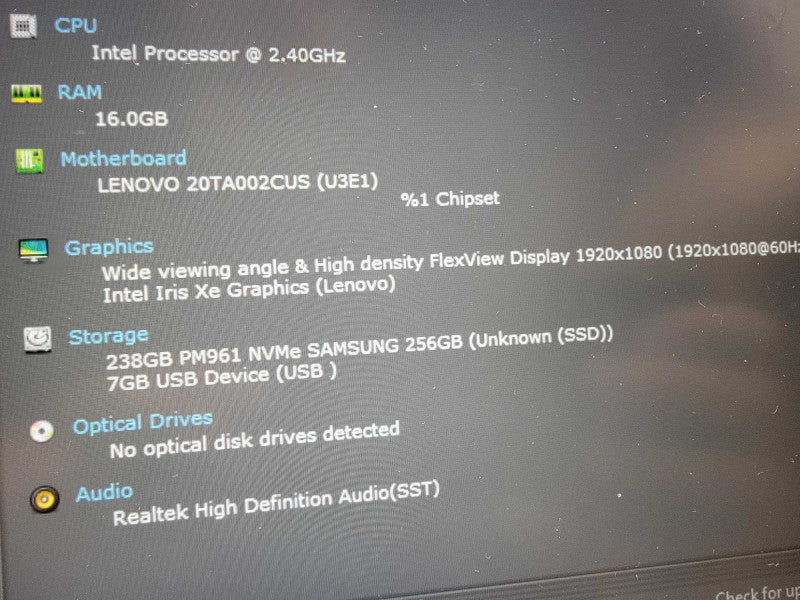 Lenovo ThinkPad E14 Gen 2 | 4-Core i7-1165G7 @2.4GHz 16GB RAM 256GB SSD -READ  Lap200