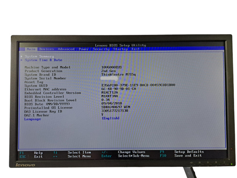 Lenovo M715q USFF | Ryzen 3 PRO 2200GE @ 3.20GHz, 8GB DDR4, 128GB NVMe, Wi-Fi