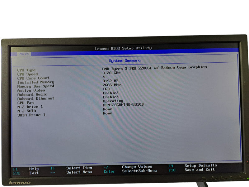 Lenovo M715q USFF | Ryzen 3 PRO 2200GE @ 3.20GHz, 8GB DDR4, 128GB NVMe, Wi-Fi