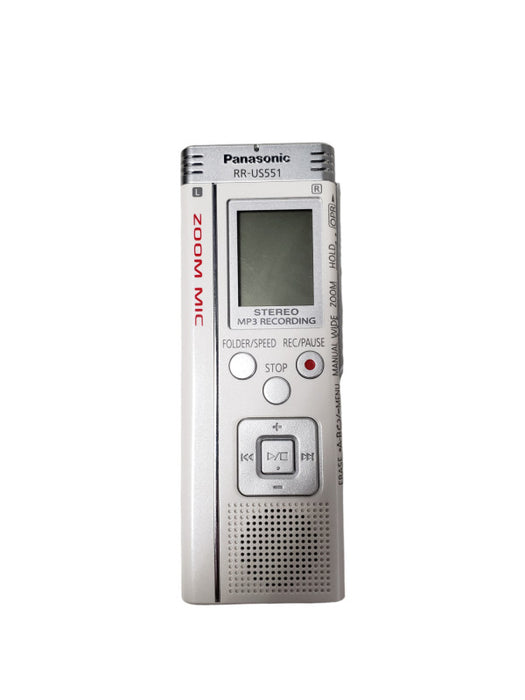 Panasonic RR-US551 Micro Zoom Mic IC Voice Recorder 1 GB Stereo MP3