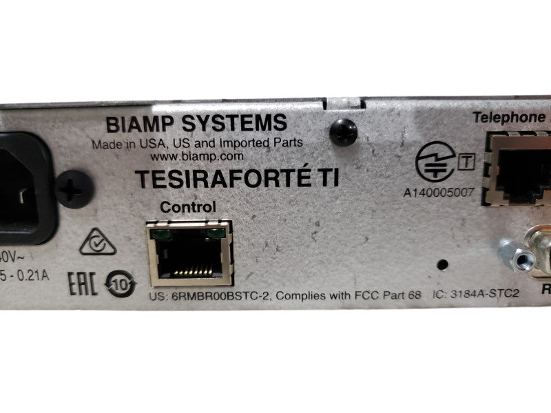 Biamp Tesira Forte AVB TI Digital Audio Signal Processor 12-Input 8-Output