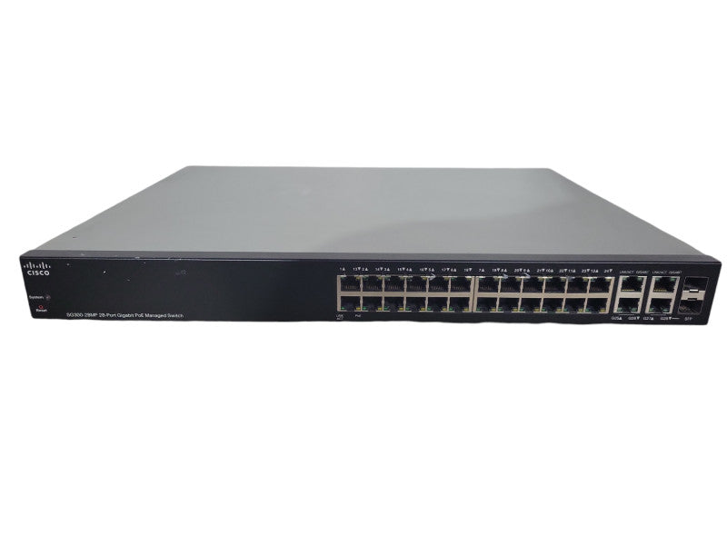 Cisco SG300-28MP 28-port Gigabit Max-PoE Managed Switch !