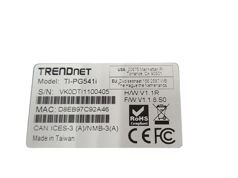 TRENDnet TI-PG541i 5-port Industrial Gigabit PoE+ switch 1x SFP Q_