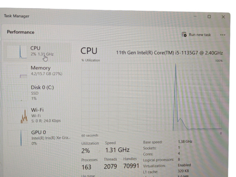 DELL Latitude 5520 15.6" 11th gen i5-1135G7 CPU 16GB RAM & 512GB NVMe  - Lap200
