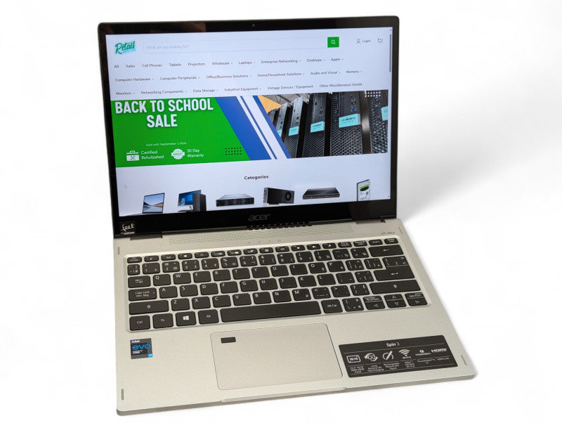 Acer Spin 3 14" TouchScreen Convertible 11th gen i7-1165G7 16GB RAM 512GB  - Lap200