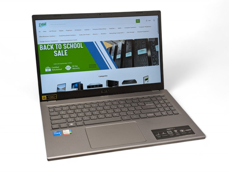 Acer Aspire 5 15" N23C3 13th gen i5-1335U 16GB RAM & 512GB NVMe  - Lap200