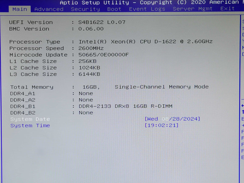 Datto S4B3, Intel Xeon D-1622 2.6GHz CPU, 16GB DDR4, 256GB M.2 SSD, READ _