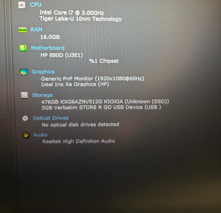 HP EliteBook 840 G8 i7-1185G7 16GB 512SSD Damaged Corner READ!  Lap200