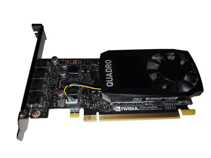 NVIDIA Quadro P1000, 4GB, GDDR5, High Profile, 4x Mini-DP, Graphic Cards Q