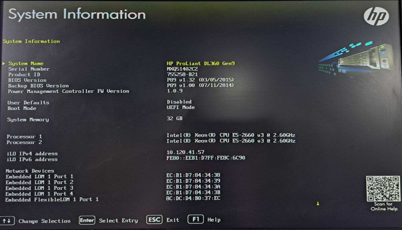 HP DL360 Gen9 1U 8x 2.5"| 2x Xeon E5-2660 v3 @ 2.60GHz 10C, 32GB DDR4, P440ar