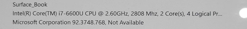 MS Surface Book i7-6600U 2.6GHz 8GB RAM 256GB SSD 1GB GPU, READ _ Lap200