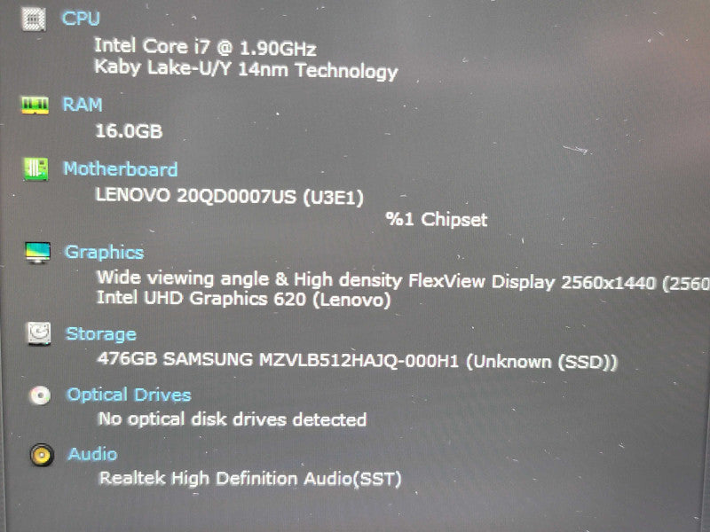 Lenovo X1 Carbon| i7-8665U| 16GB DDR4| 512GB SSD  β Lap200