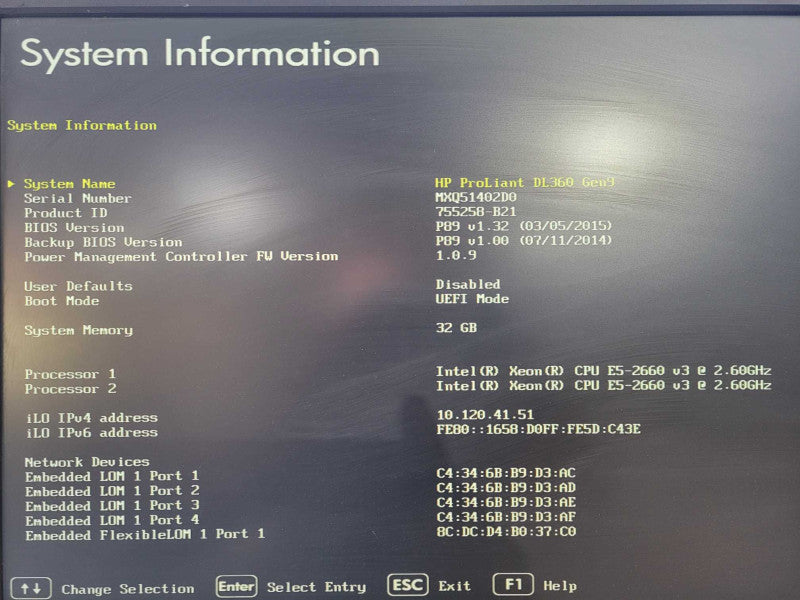 HP DL360 Gen9 1U 8x 2.5"| 2x Xeon E5-2660 v3 @ 2.60GHz 10C, 32GB DDR4, P440ar !