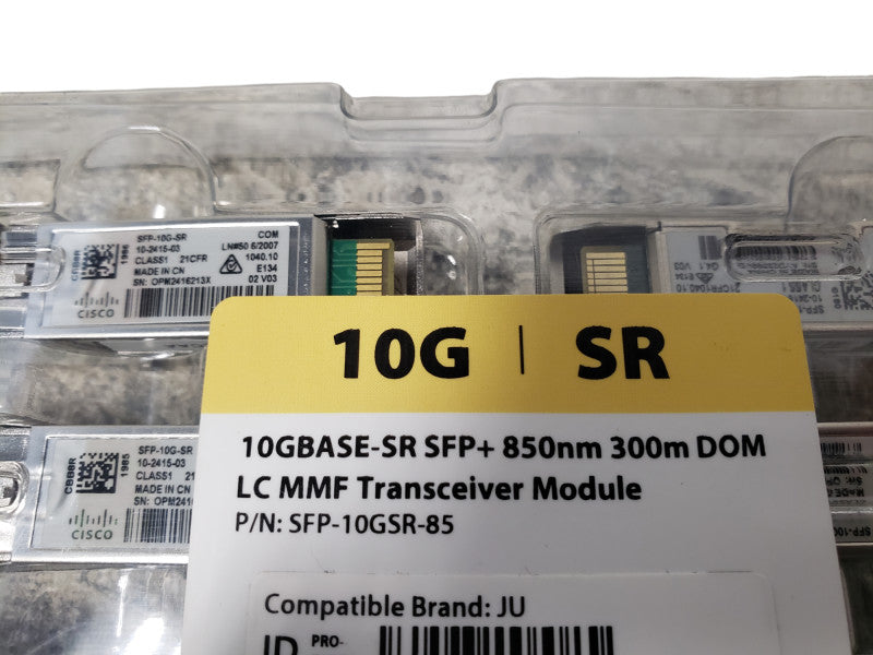 Package of 10x Cisco SFP-10G-SR 10-2415-03 10 Gigabit Transceiver