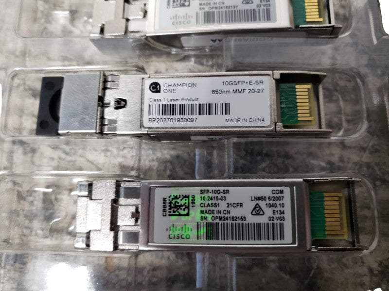 Package of 10x Cisco SFP-10G-SR 10-2415-03 10 Gigabit Transceiver