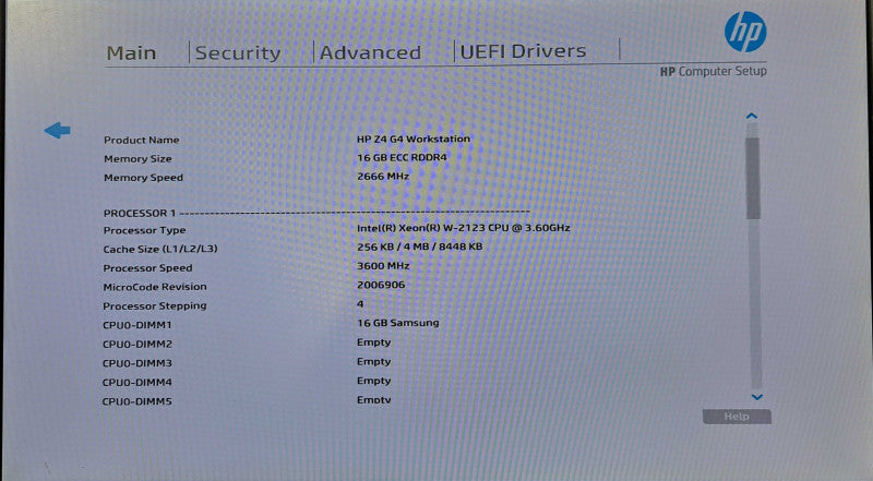 HP Z4 G4 Workstation Xeon W2123 @ 3.60GHz, 16GB DDR4, 512GB NVMe, Quadro K4000
