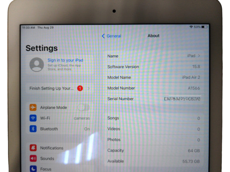Apple iPad Air 2 64GB (A1566), unlocked