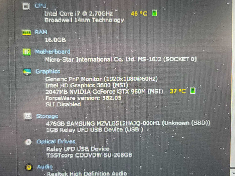 MSI GE62 Apache | i7-5700HQ| 16GB DDR4| GTX 960M| 512GB SSD  β BudLap