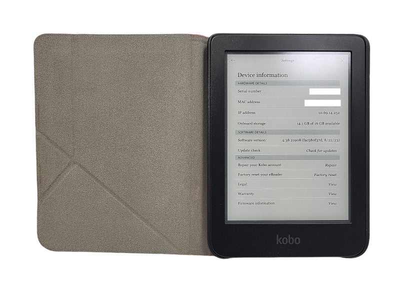 Kobo Clara 2E (N506) eReader Bundle with Orange SleepCover $
