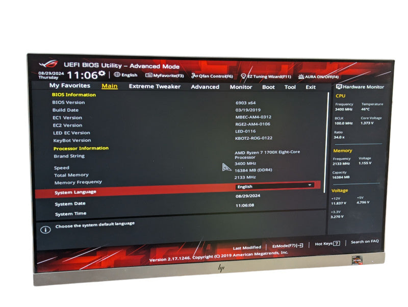 ASUS Crosshair VI HERO AMD X370 with Ryzen 7 1700X 16GB RAM  -