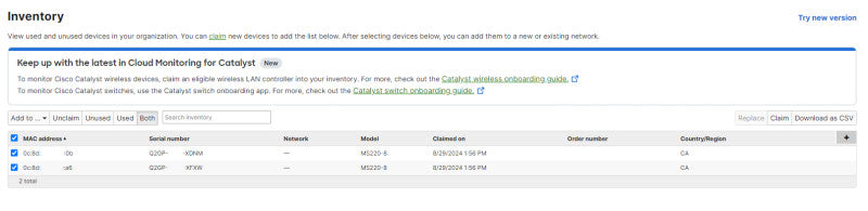 Cisco Meraki MS220-8-HW 8 Port Cloud Managed Switch, Unclaimed Q