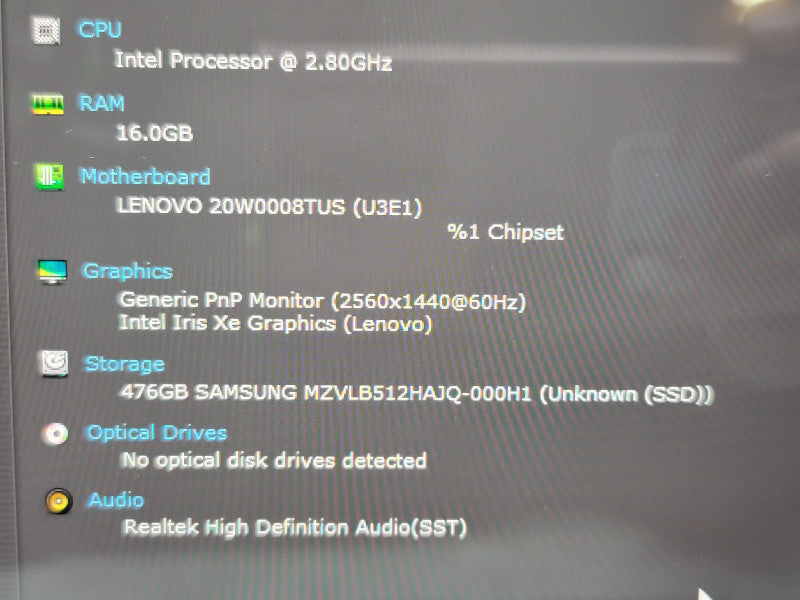Lenovo ThinkPad T14 Gen 2| i7-1165G7| 16GB DDR4| 512GB M.2 READ β Lap200