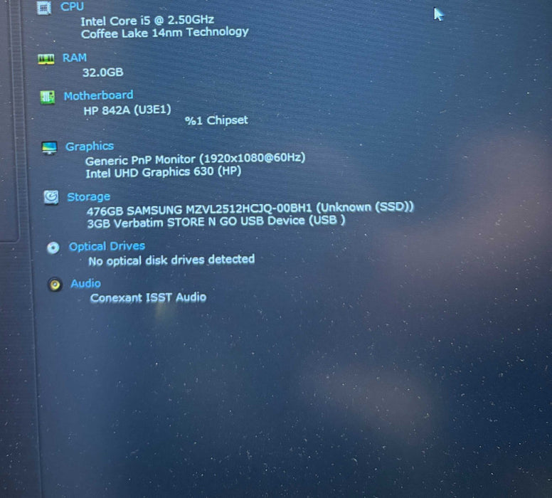 HP ZBook 15 G5 i5-8400H Intel UHD GPU 32GB RAM 512SSD No Webcam READ  Lap200