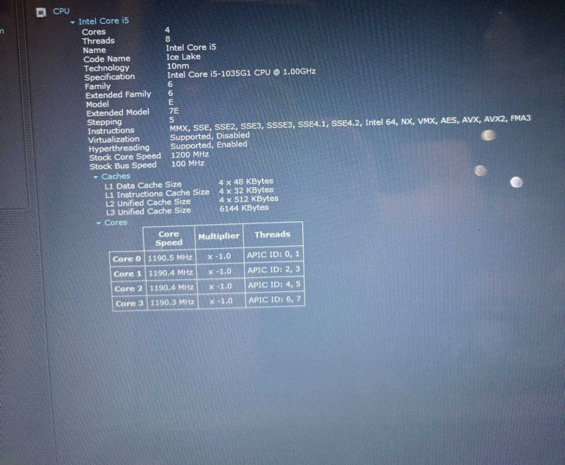 Acer Aspire 3 A317-52 Intel Core i5-1035G1@1GHz 12GB RAM 512GB SSD