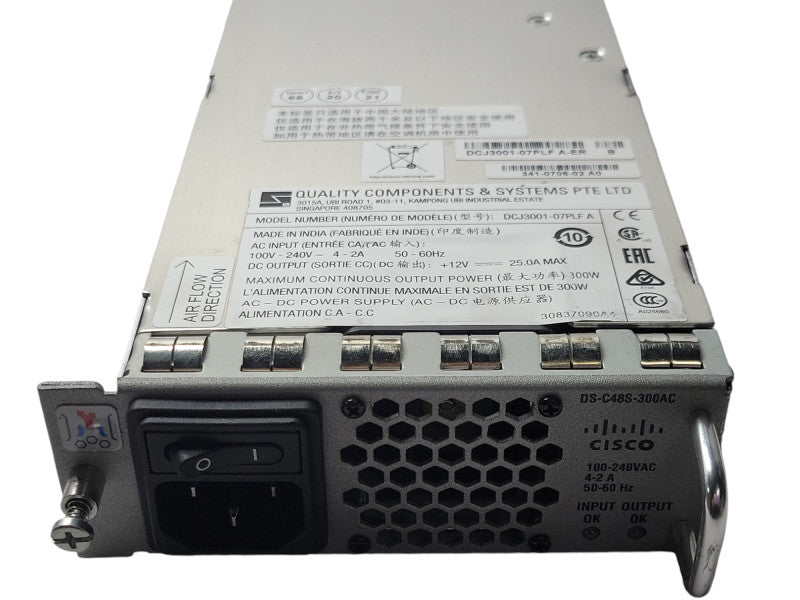 Cisco DS-C48S-300AC Power Supply for Cisco Cisco DS-C9148S-K9 Switch Q_