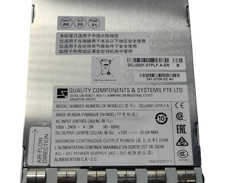 Cisco DS-C48S-300AC Power Supply for Cisco Cisco DS-C9148S-K9 Switch Q_