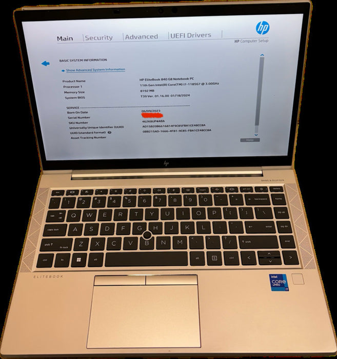 HP EliteBook 840 G8 i7-1185G7 8GB RAM Damaged Screen For Parts/Repair READ!  Lap200