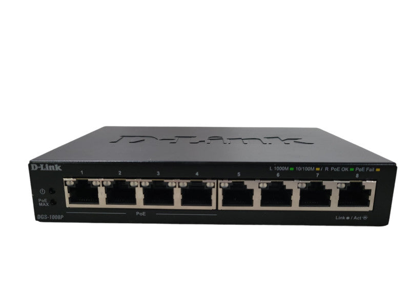 D-Link DGS-1008P 8-Port Gigabit Desktop PoE Switch !