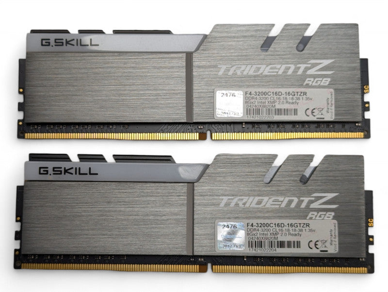 16GB KIT G.SKILL TRIDENT Z RGB F4-3200C16D-16GTZR DDR4-3200 CL16 (2x8GB) -